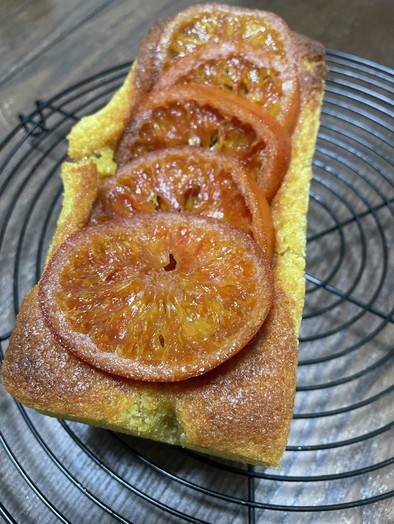 ブラッドオレンジのパウンドケーキの写真