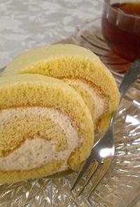 米粉でふわふわメープルロールケーキ