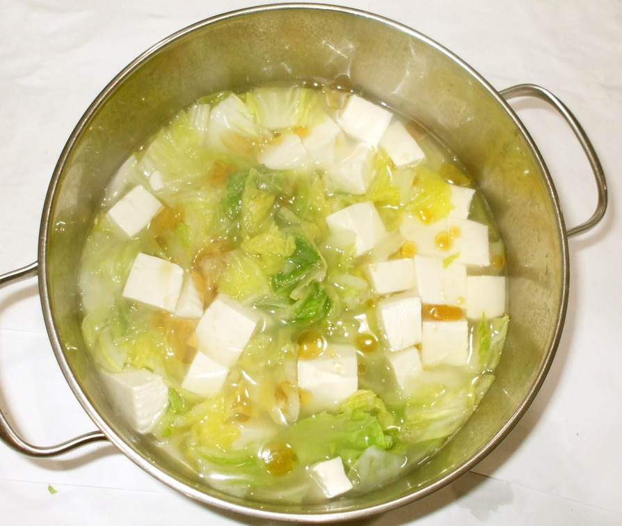 豆腐白菜スープ♪簡単ストレス解消に薬膳の画像