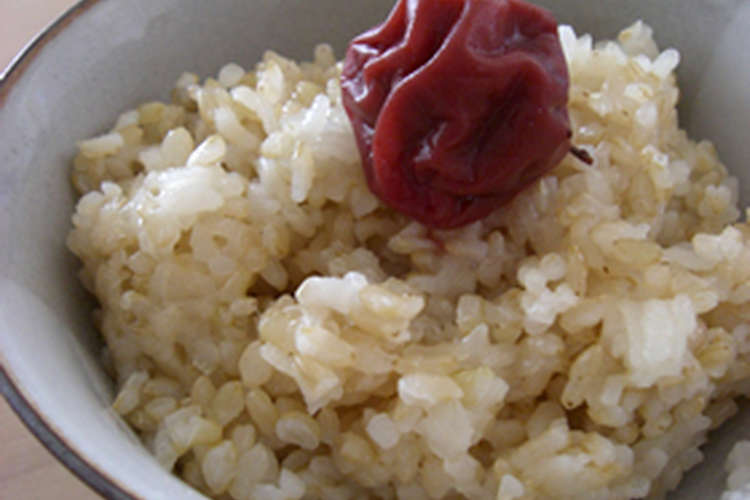炊飯器で玄米 もち米ミックス炊き レシピ 作り方 By ゆくまゆ クックパッド