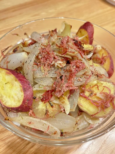 さつま芋とコンビーフのジャーマンポテト風の写真