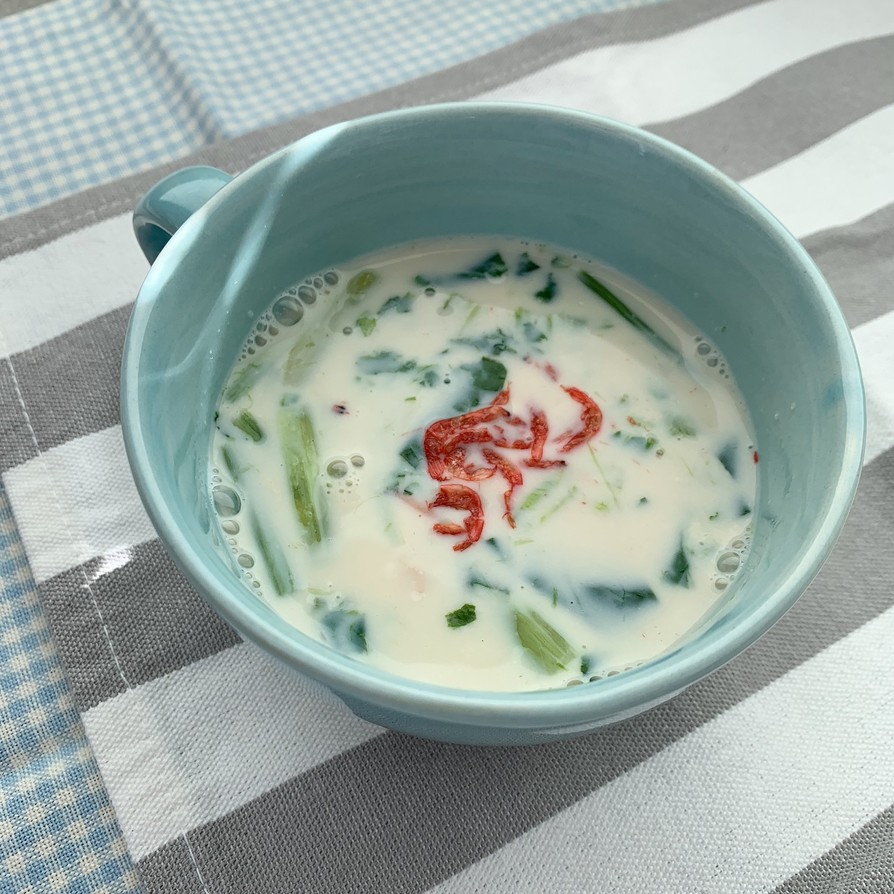 小松菜の豆乳スープの画像