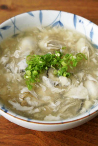 牡蠣の中華風スープ