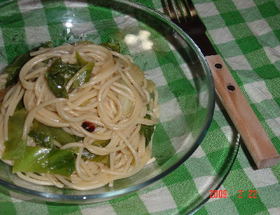 ガーリック風味やさしい酢パスタ♪