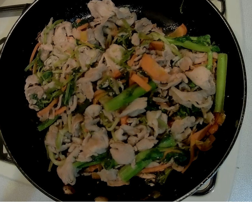 青菜（セリとかき菜）の酢味噌炒めの画像