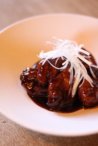 黒酢酢豚　(とり)　唐揚げリメイク