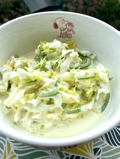 白菜で作る、コールスローサラダの写真