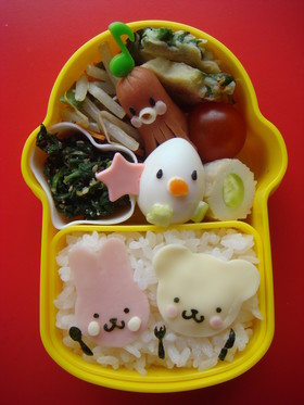 簡単キャラ弁!!うずらのヒヨコちゃん