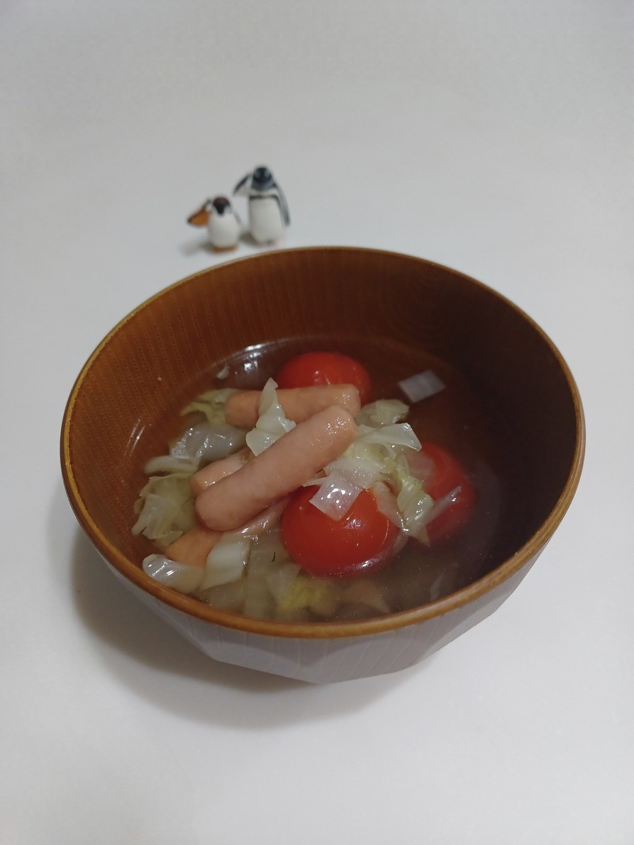 ミニトマトのコンソメスープの画像