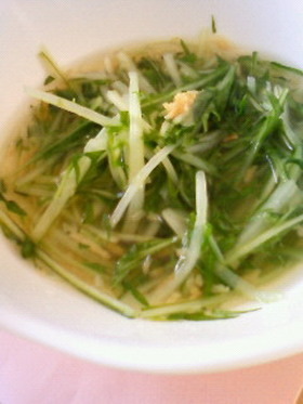 簡単10分!水菜のたまねぎスープ