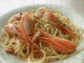 甘エビのミソでパスタ♪