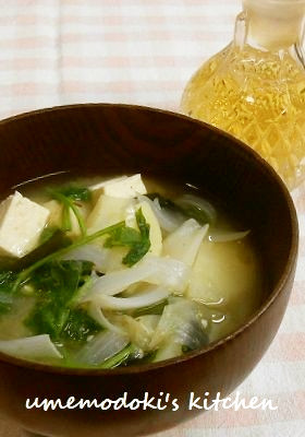 ✿味噌汁に「酢」で、健康づくり♪