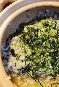 鍋の〆●白菜と十六穀米の雑炊