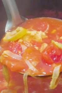 トマトと卵の和風スープ