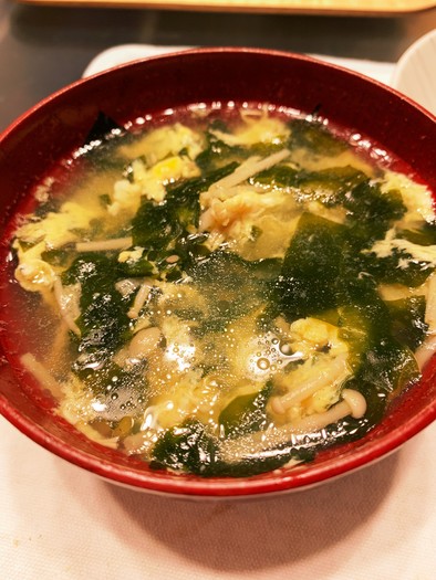 マキシマムとウェイパーで中華スープの写真