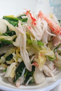 白菜とほうれん草のザクロ酢サラダ