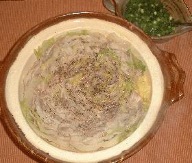 白菜と豚バラ肉の土鍋蒸