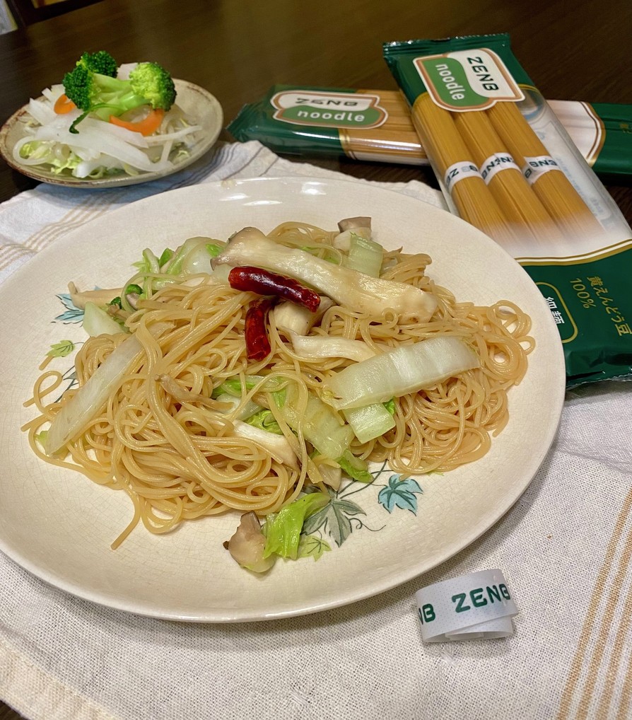 白菜とエリンギのピリ辛ZENB麺の画像