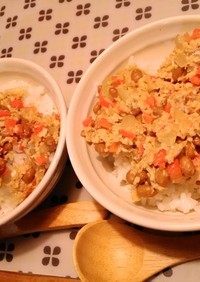 ご飯モリモリ炒め納豆