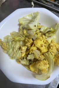 キャベツと卵の中華炒め
