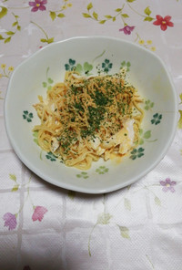 ZENB細麺の粉チーズマヨ和え