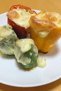 夏野菜のチーズオムレツ