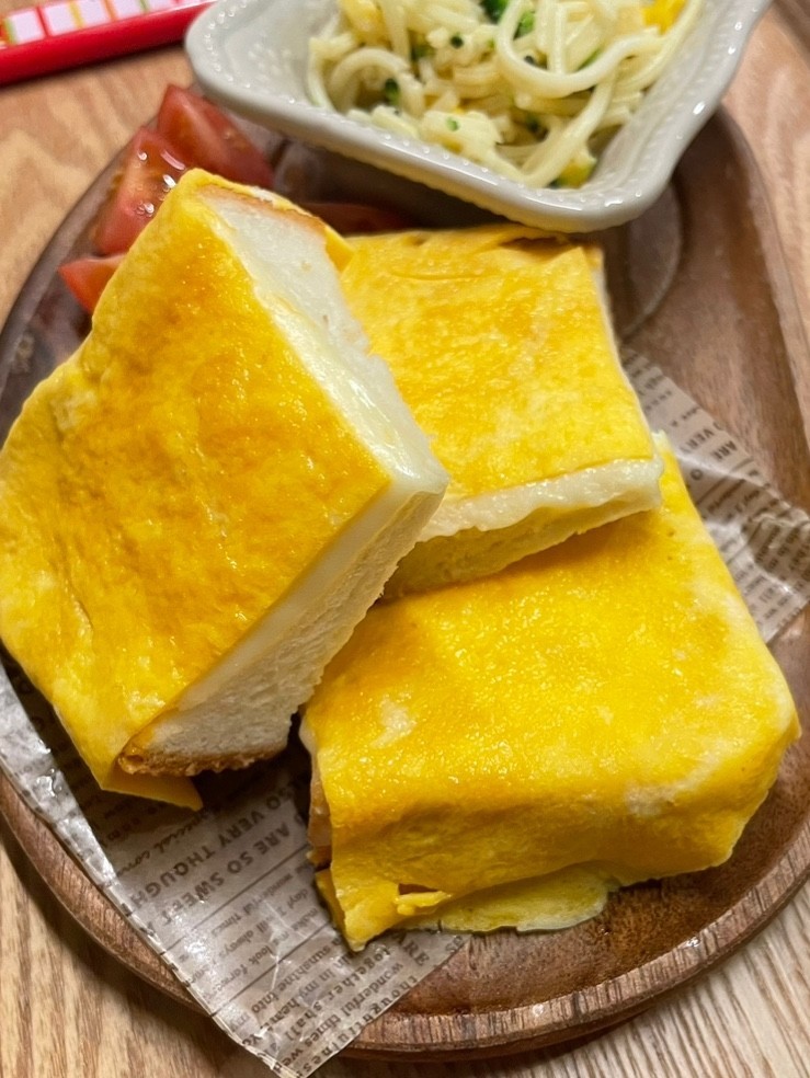 幼児食｜フライパンで卵チーズトーストの画像