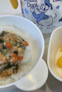 離乳食後期(鮭と野菜のあんかけ)