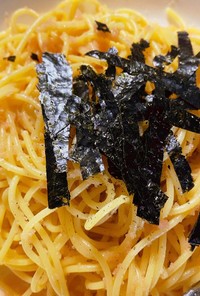 昆布茶が決め手！明太子パスタ