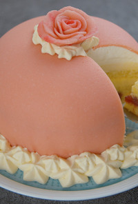 ピンクのドームケーキ・プリンセスケーキ