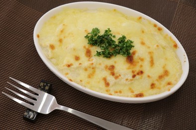 かぶと小松菜の豆腐グラタンの写真