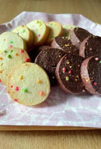 カラフル♪2色のアイスボックスクッキー
