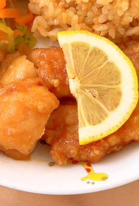 【保育園給食】鶏肉のレモンソース