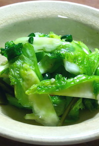 蕾菜の浅漬け　からし菜の風味と搾菜の食感