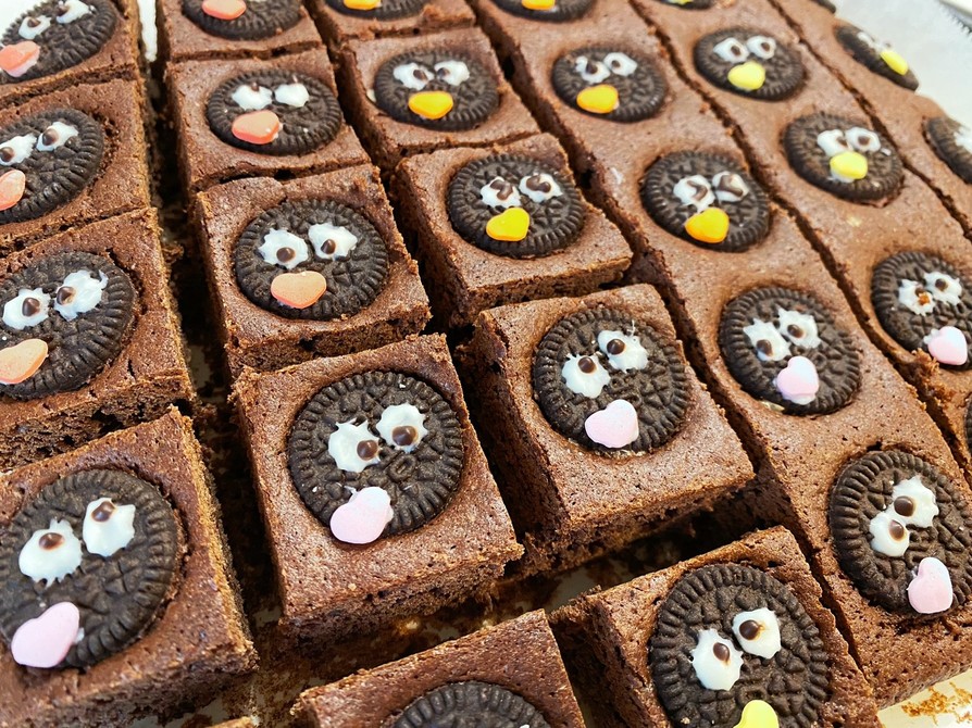 ファッジークッキーアンドクリームオレオブラウニーのレシピ