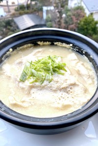 白舞茸で、トロトロ豆乳湯豆腐！