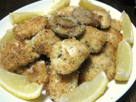 ヨーグルトで柔らか鶏胸肉のパン粉焼き♪♪