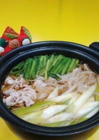 ニラと豚肉の中華風鍋