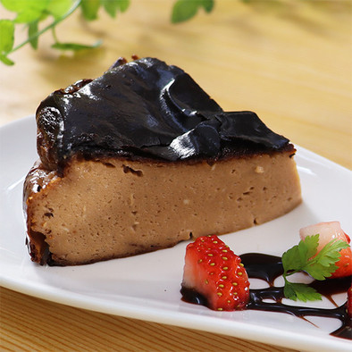 ［糖質制限］チョコバスクチーズケーキの写真