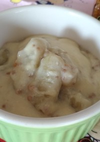 薩摩芋米粉ニョッキの豆乳マスタードソース