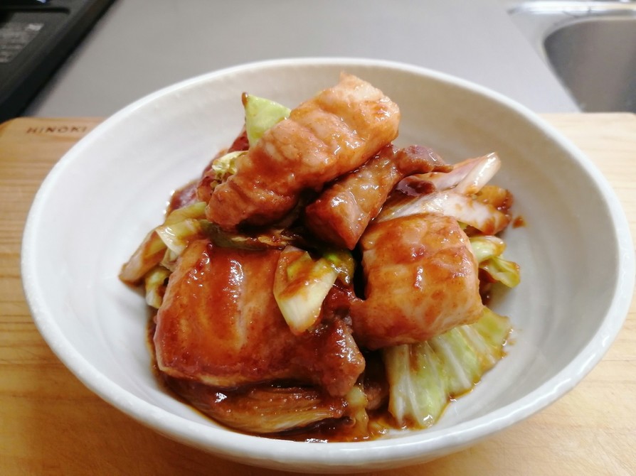 豚バラ肉とキャベツの味噌炒めの画像