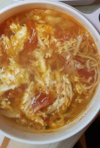 トマトエノキタケ卵スープ
