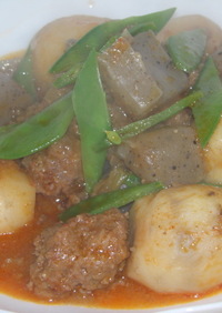 里芋と肉団子のコチュジャン煮