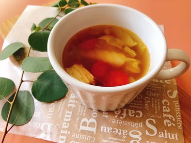 【朝食】ポトフ風スープの写真
