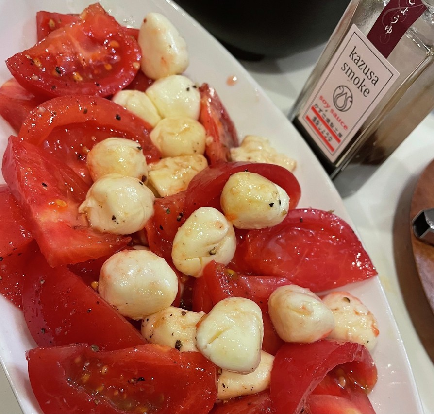 モッツァレラチーズ&トマト和風カプレーゼの画像