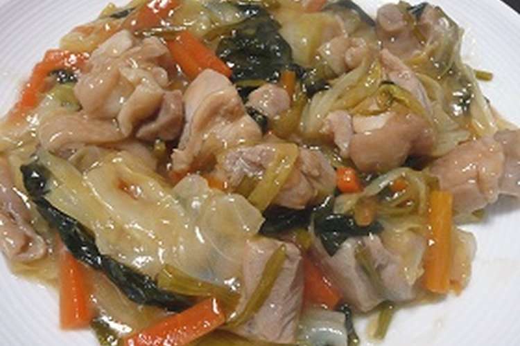 鶏肉と小松菜のさっぱり和風あん炒め レシピ 作り方 By ミツロウ クックパッド