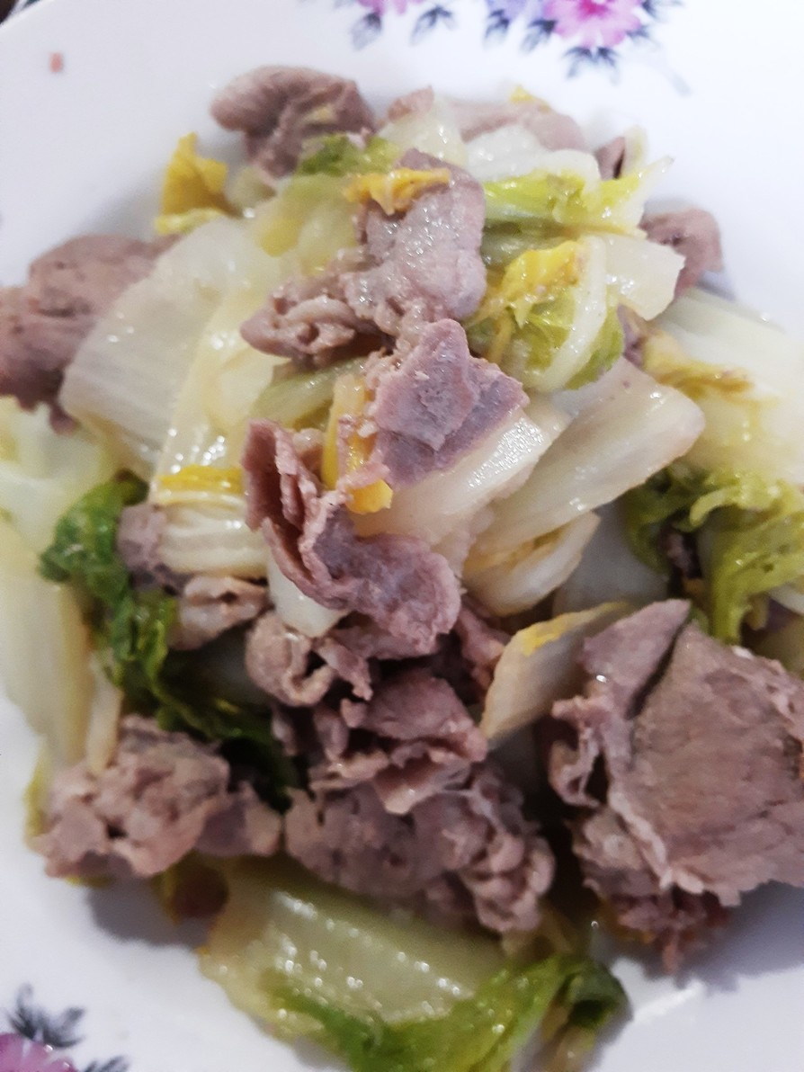 簡単★白菜とスライス豚肉の炒め煮の画像