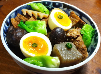 台湾風煮物おでん　大豆ミート　発酵玉葱の写真