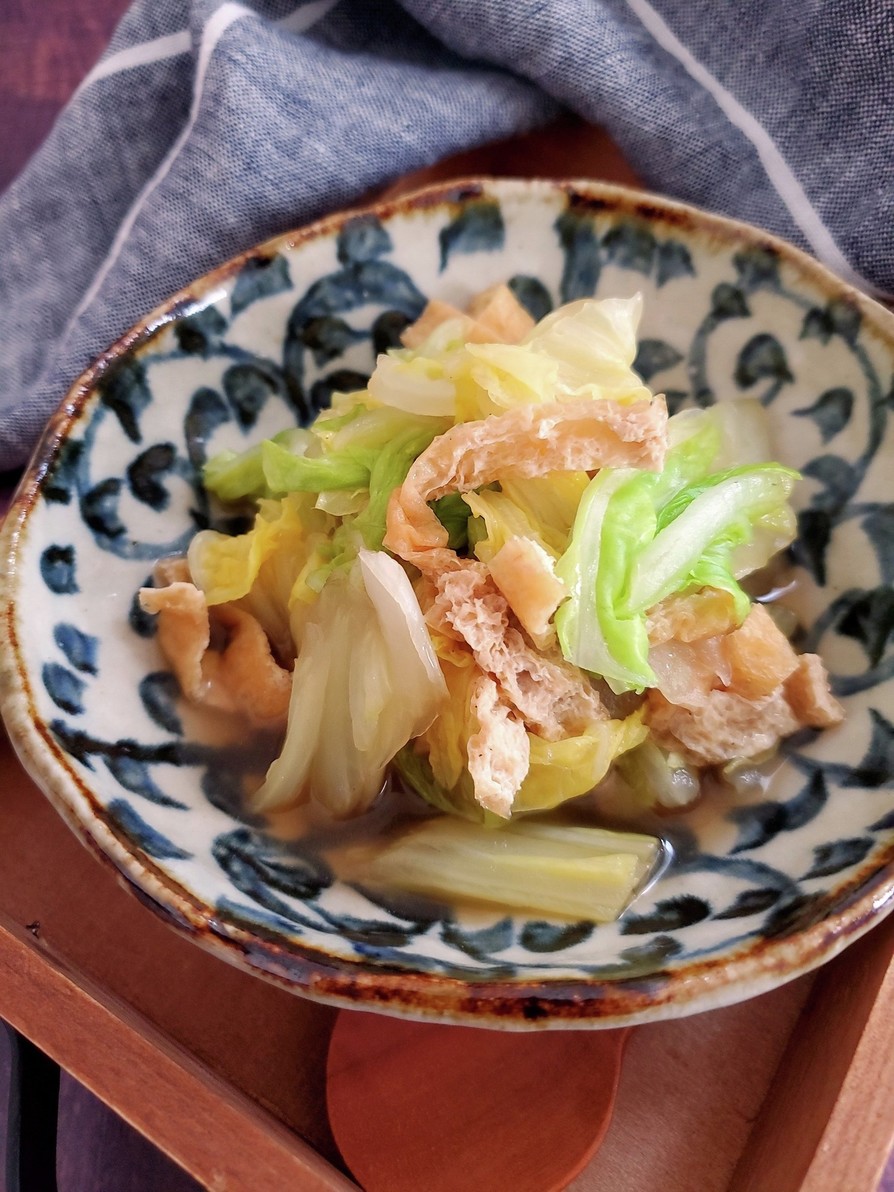 白菜と油揚げのレンチン中華蒸しの画像