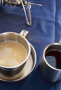 麦茶と焙じ茶のラテ